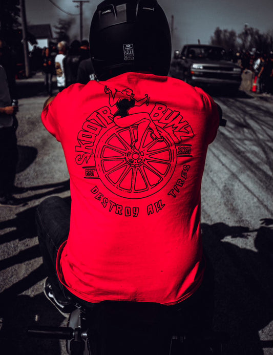 SKOOTR BUMZ LOGO TEE - RED